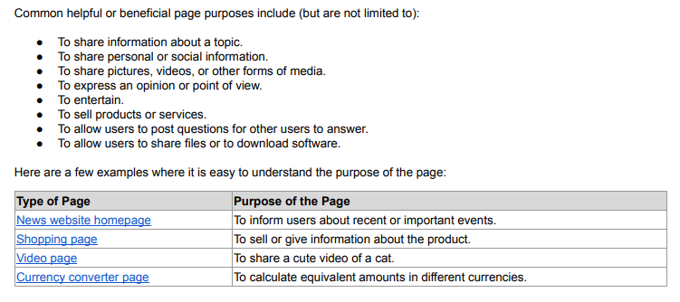 what is the purpose of a webpage1 | أصدر جوجل التحديث الأكبر بعد اصدار باندا 2011. ويطلق عليه تحديث المحتوى المفيد Helpful Content Update ؛ ماذا نتوقع؟ | New Waves App Development