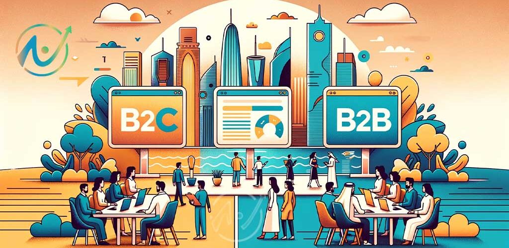 the difference between b2c and b2b in targeting social media platforms and google ads | الفرق بين B2C و B2B في الاستهداف في منصات التواصل الاجتماعي وإعلانات جوجل | New Waves App Development